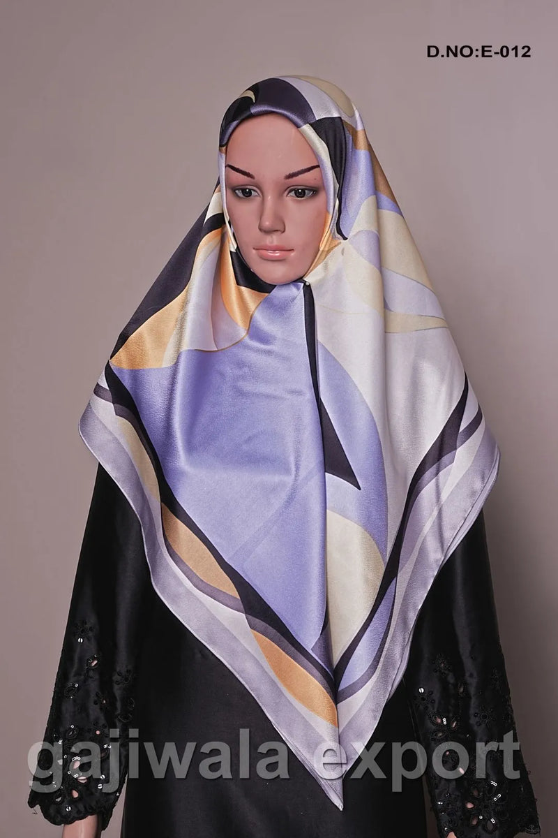Pastel Satin Silk Scarf for Women