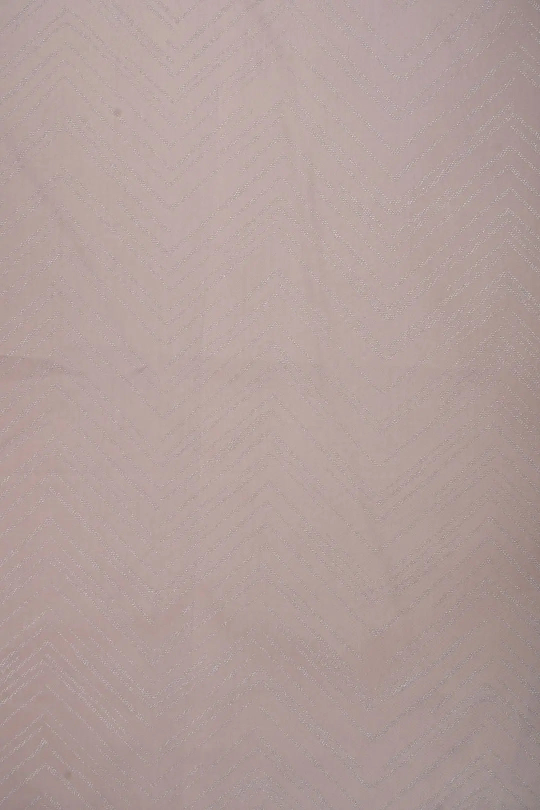 Peach Armani Satin With Foil Work Fabric