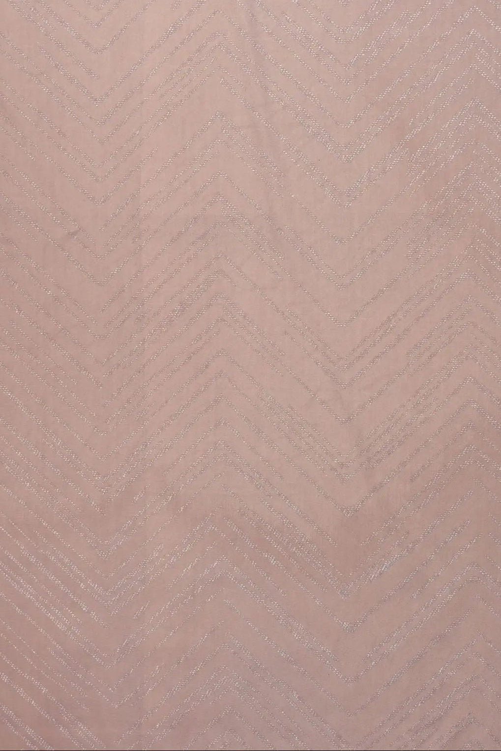 Peach Armani Satin With Foil Work Fabric