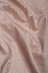 Peach Armani Satin With Foil-Work Fabrics