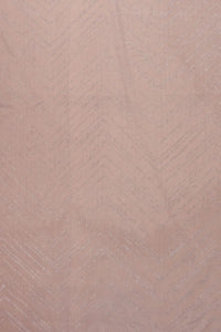 Peach Armani Satin With Foil Work Fabric