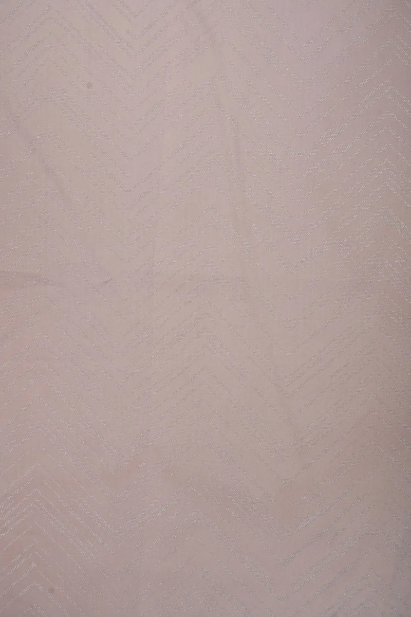 Peach Armani Satin With Foil Work Fabrics