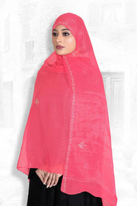 Peach Designer Soft Stonework Dupatta For Women