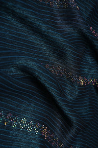 Peacock Nora Lining With Diamond Work Fabric