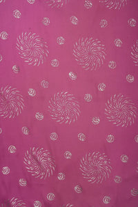 Pink Armani Satin With Foil Work Fabric