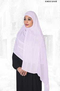 Pink Plus Free Size Long Stone Hijab, khimar or prayer makhana