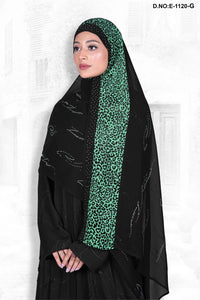 Pista Embellished Flower and Stone Work Dupatta for Women