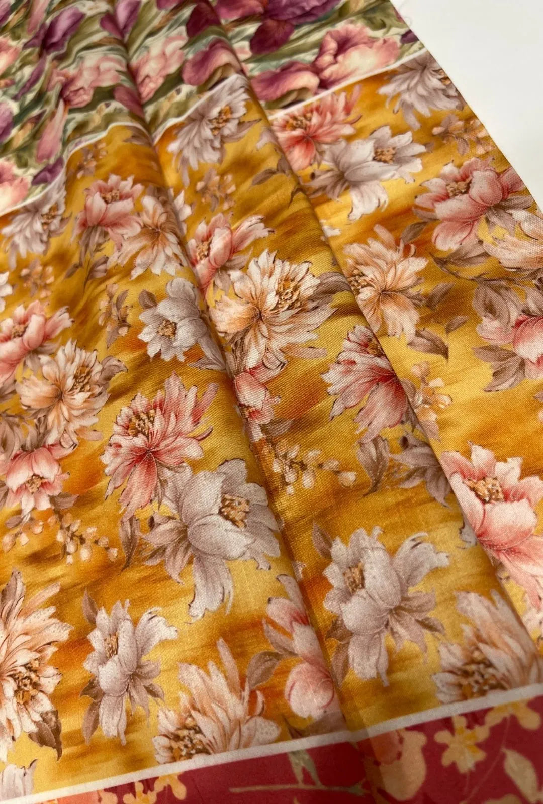 Premium Digital Print Snow Cotton Fabric for Contemporary Outfits