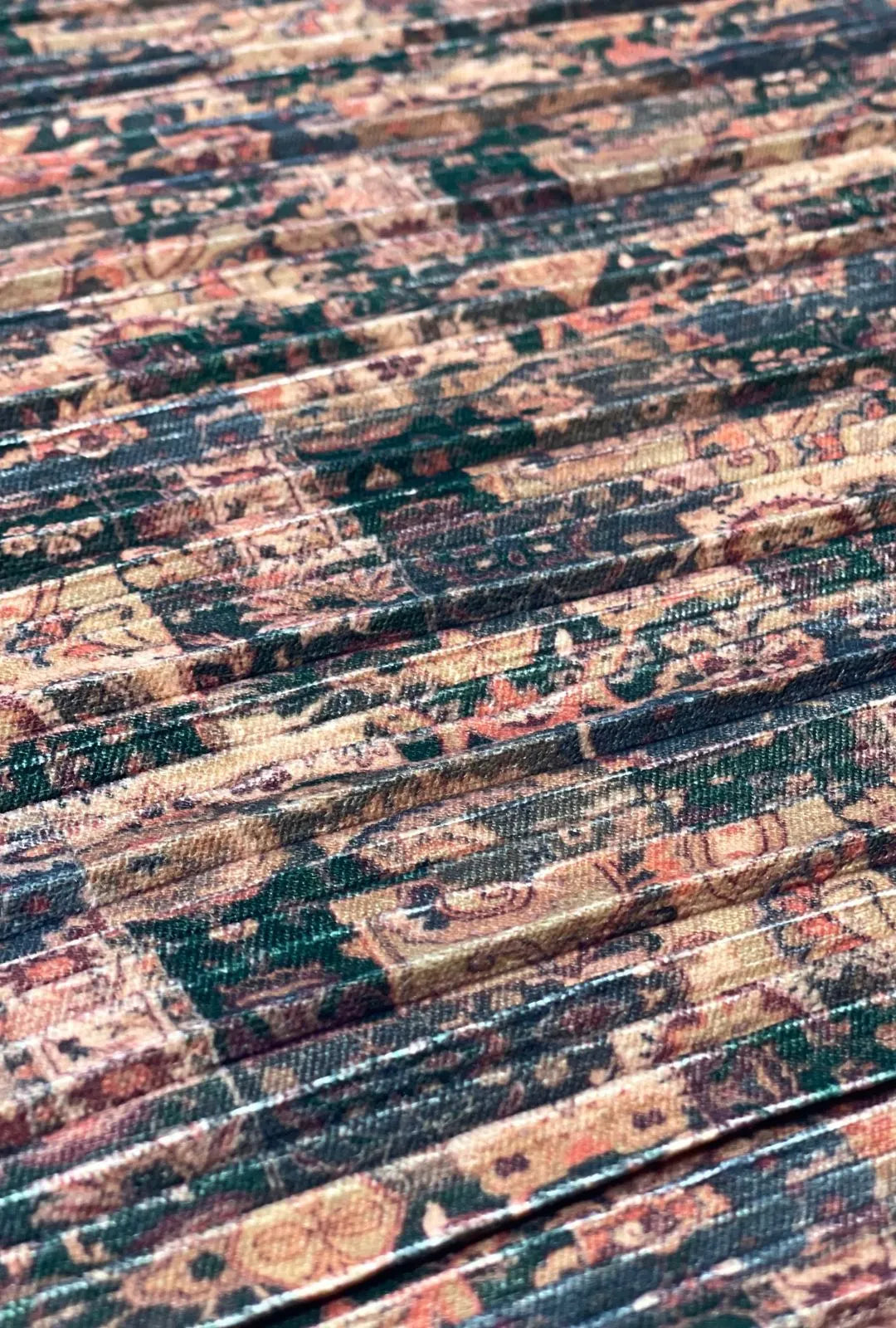 Premium Digital Printed Chiku Velvet Fabric for Luxury Fashion