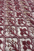 Premium Embroidered Georgette Fabric With Intricate Sequence