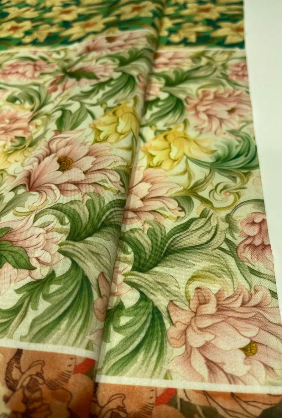 Premium Fashion Snow Cotton Fabric with Digital Print Appeal