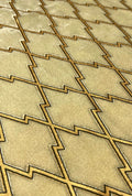 Premium Geometric Zari Velvet Fabric with Luxury Metallic Print