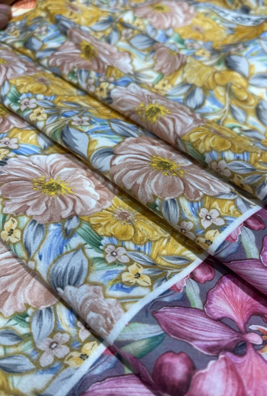 Premium Snow Cotton Fabric with Signature Digital Print Designs