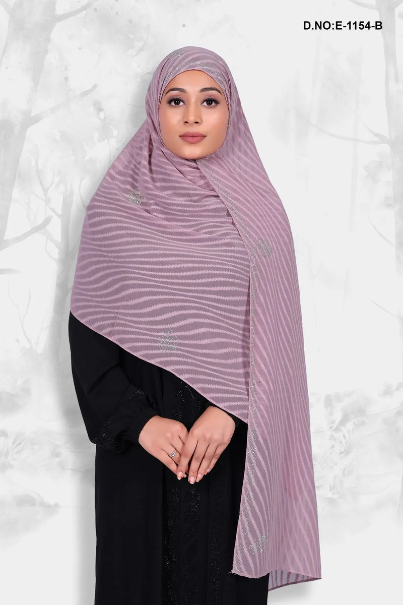 Purple Designer Soft Diamond Work Dupatta For Womens