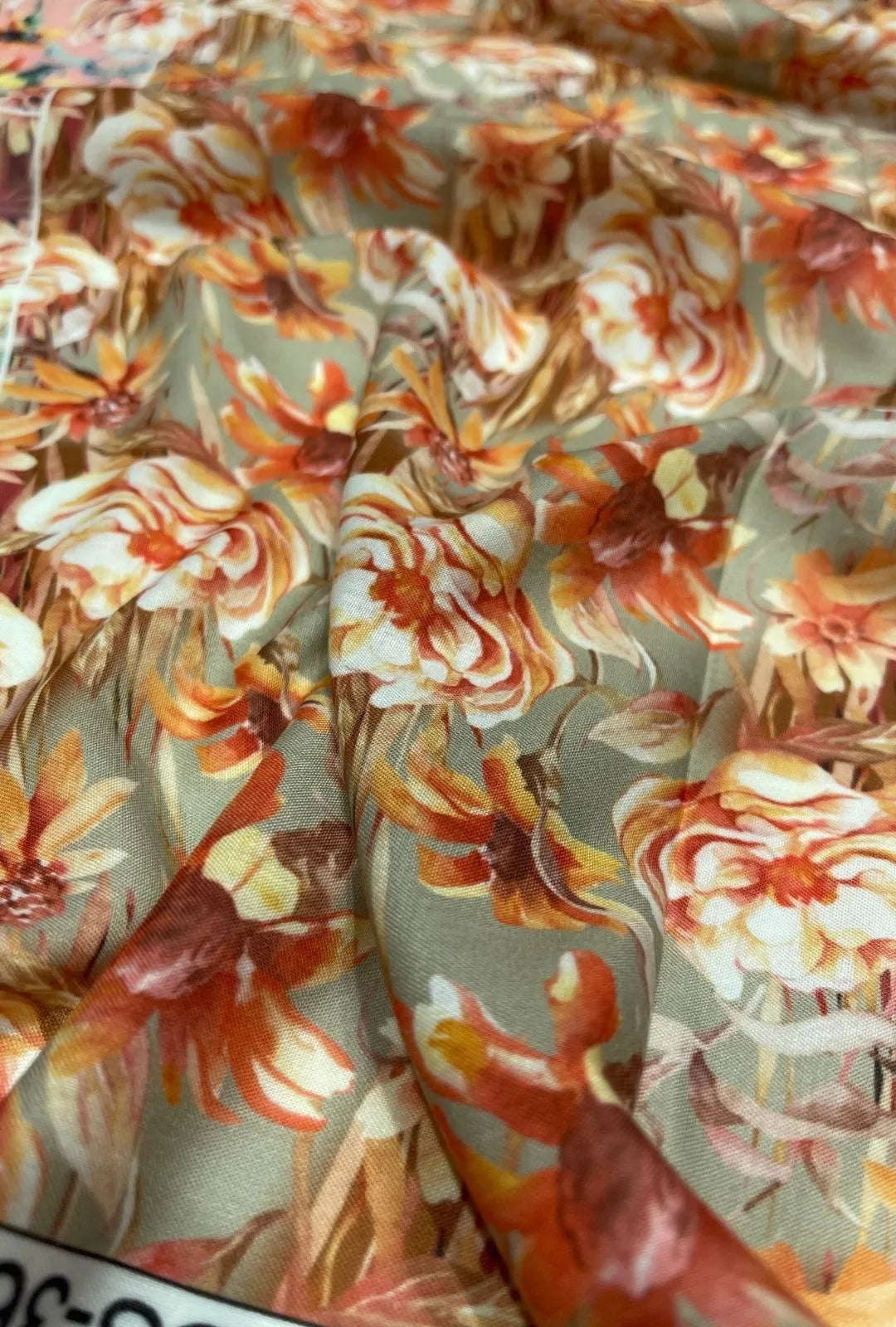 Radiant Marigold Printed London Cotton Premium Apparel Fabric