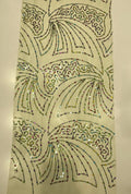 Radiating Fan and Maze Sequence Embroidered Net Fabric