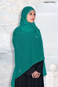 Rama Designer Dupatta With Diamond Stone Work