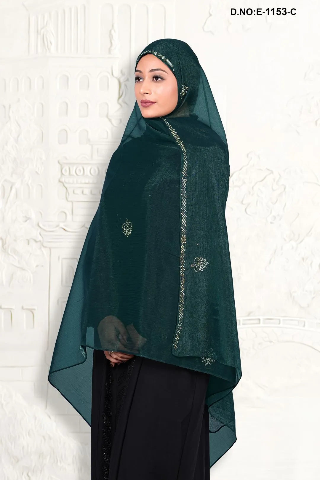 Rama Ready Designer Dupatta With Diamond Stone Work