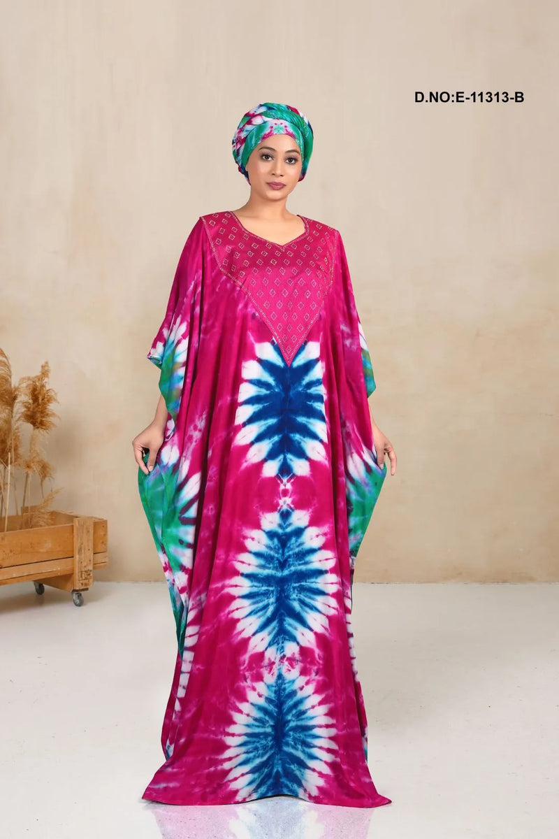 Rani Kaftan Dresses For Women Print Caftan Casual Maxi Dress