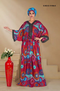 Rani Less Work African Kaftan With Stole For Women