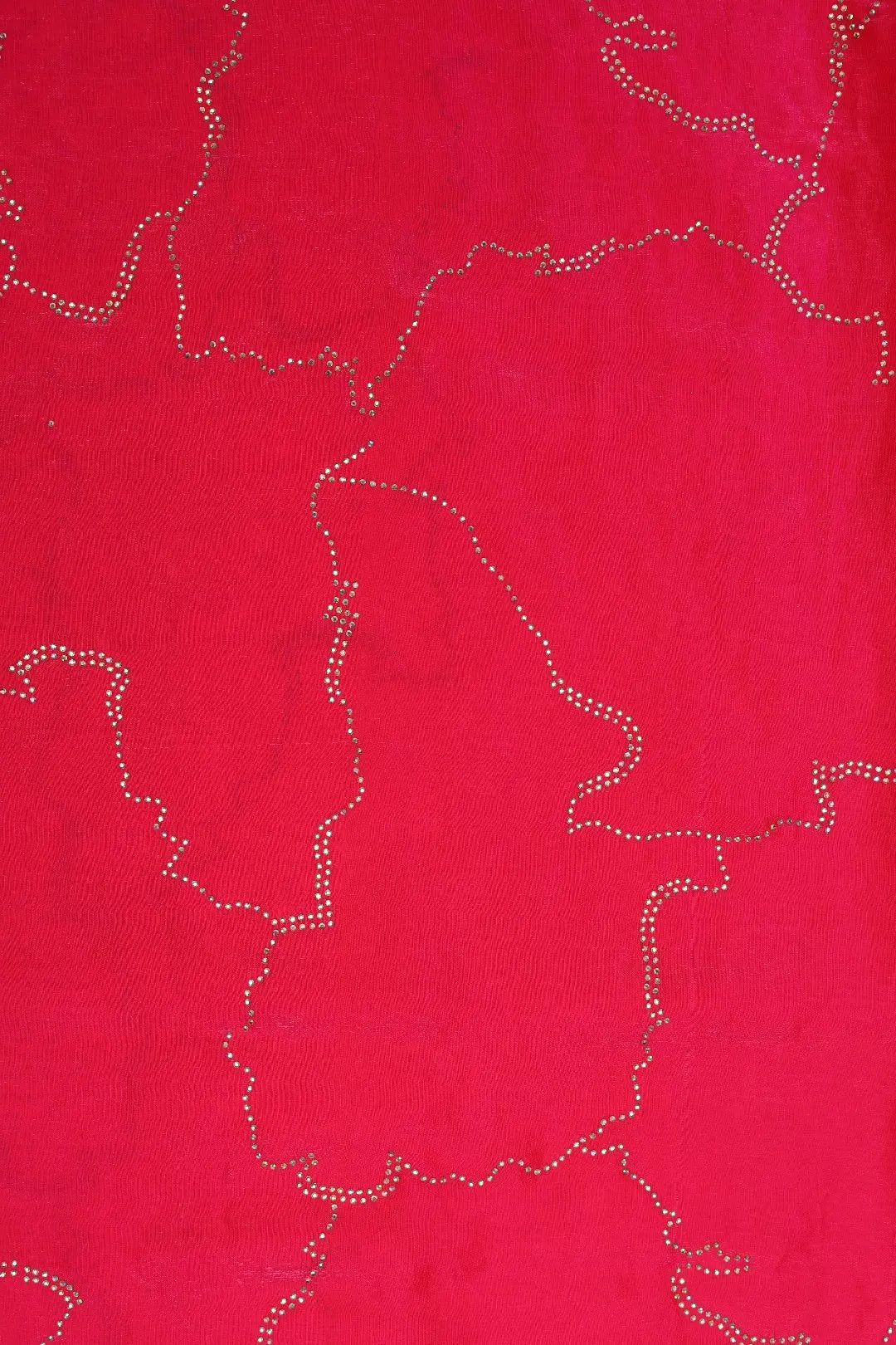 Red Jiny Miny Diamond Work Fabric Gajiwala Export