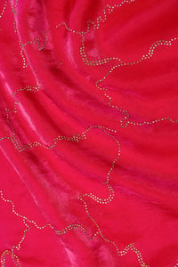Red Jimy Miny Diamond Work Fabrics