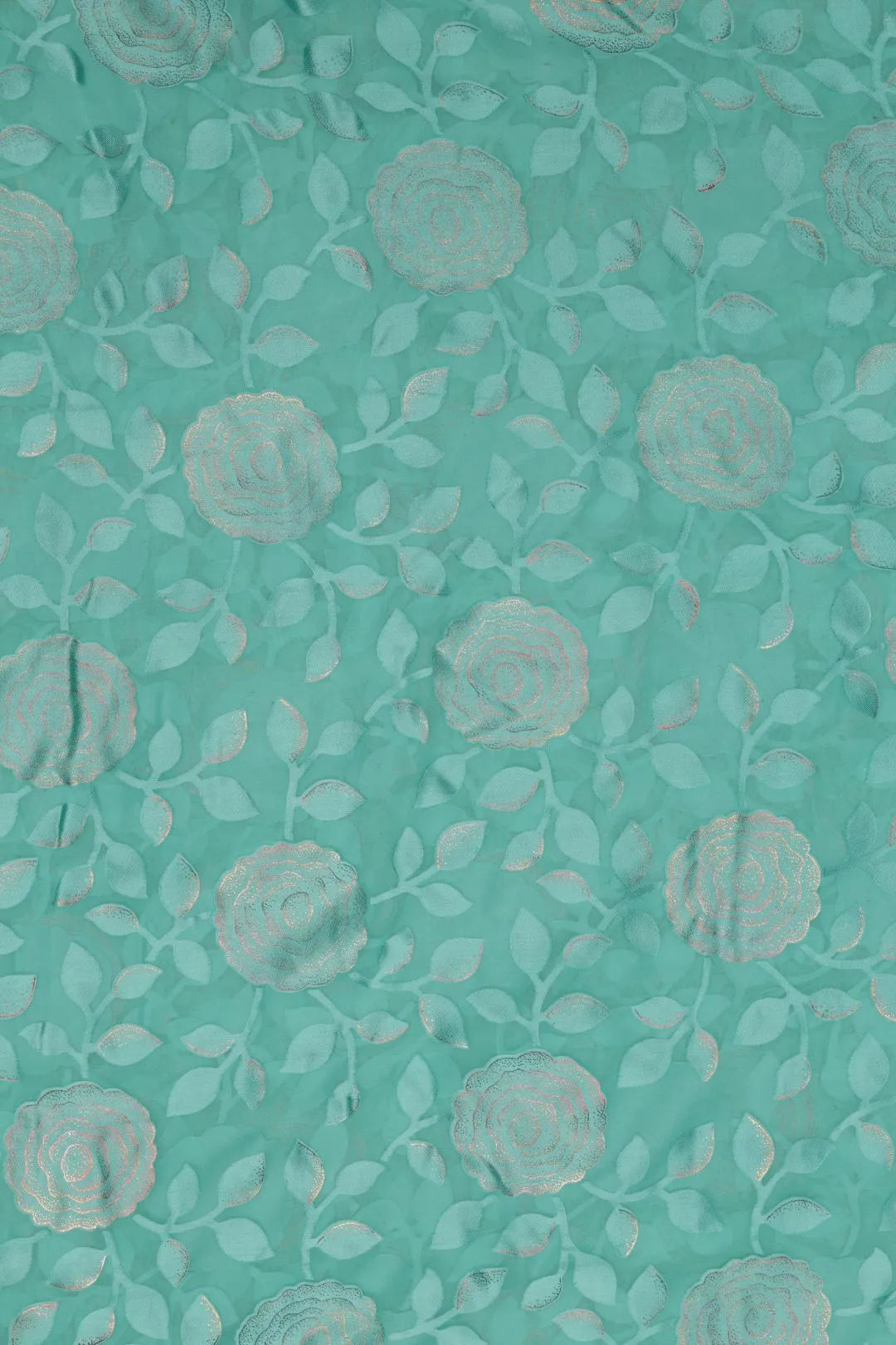 Refined Brasso Fabric with Fine Foil Work for a Subtle