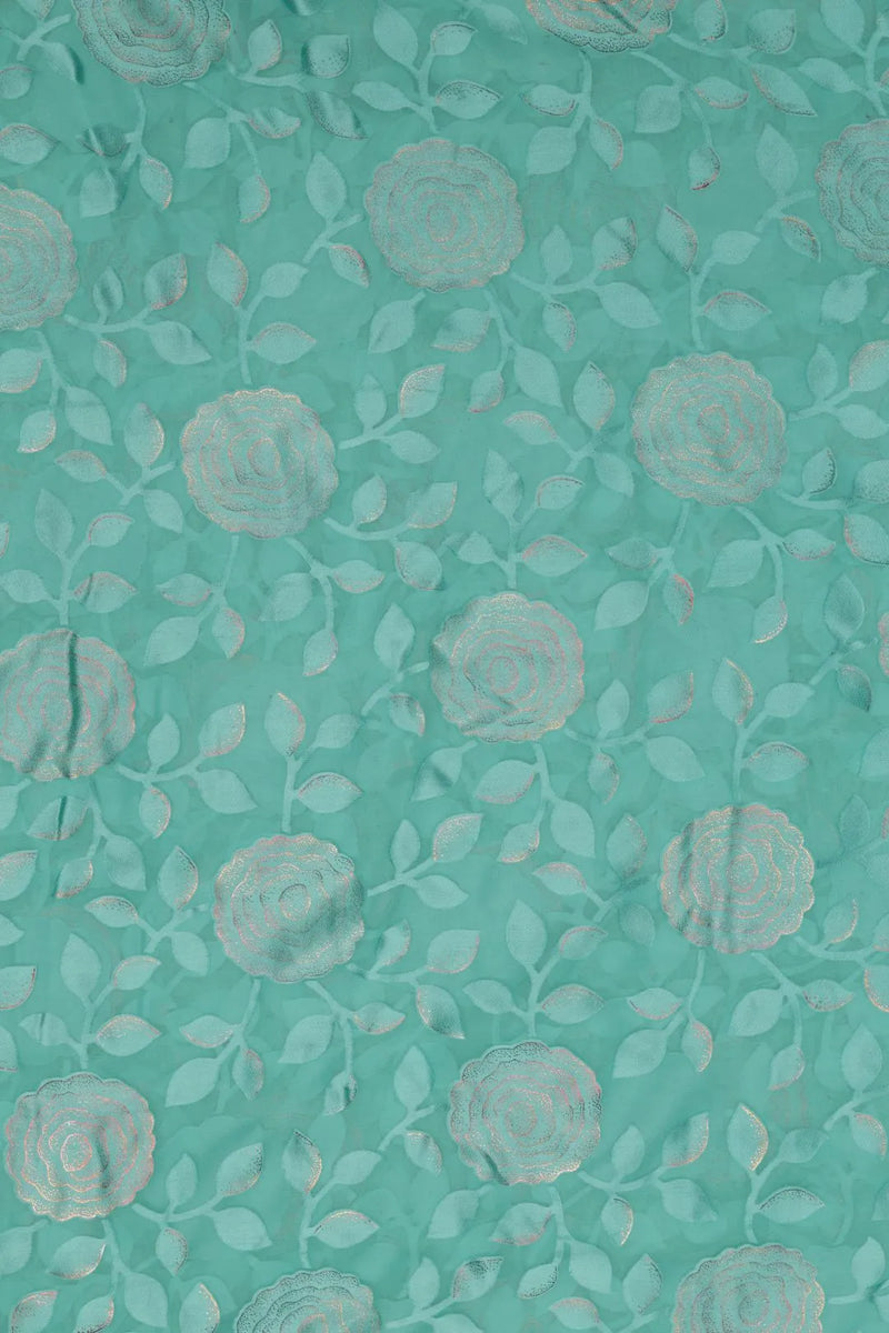 Refined Brasso Fabric with Fine Foil Work for a Subtle