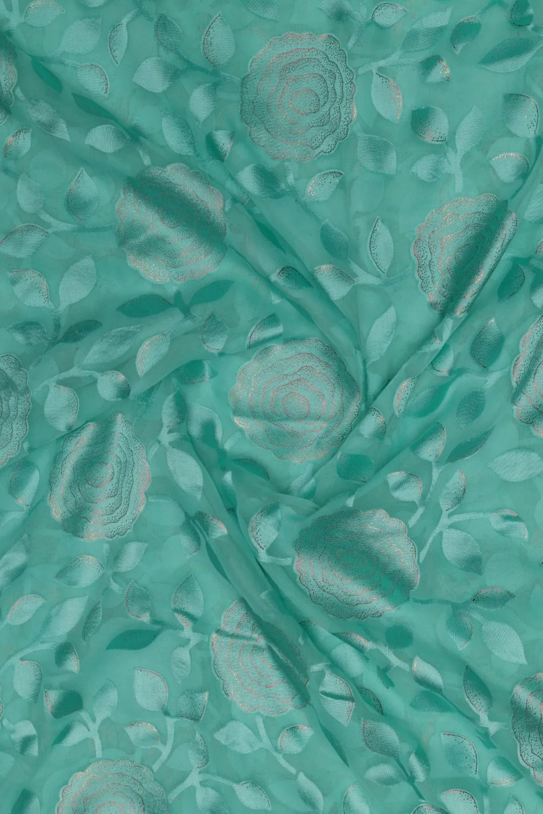 Refined Brasso Fabric with Fine Foil Work for a Subtle