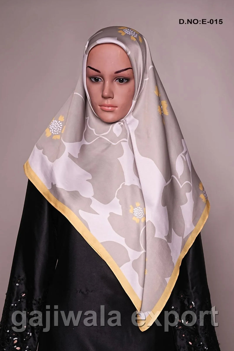 Satin Silk Scarf for Abaya