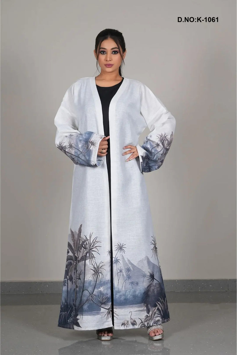 Premium Digital Animal Printed Open Abaya Shrug GAJIWALA EXPORT