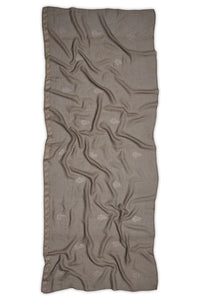 Silver DiamondWork Gray Stole For Women