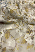 Sketchy Botanical Branch Printed London Cotton Thobe Fabric