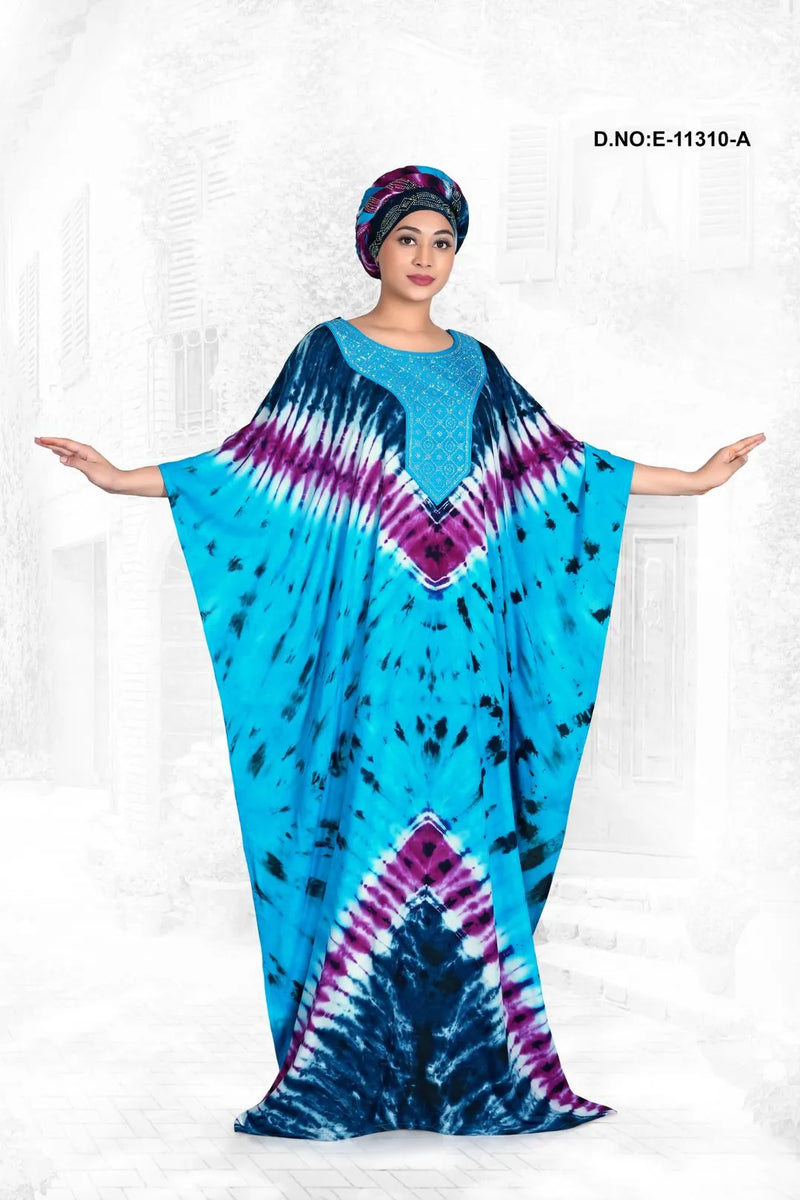 Sky Blue Farasa Gown Fashion for African Women's Craftmanship