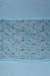 Skyblue Net Design Stole For Abaya