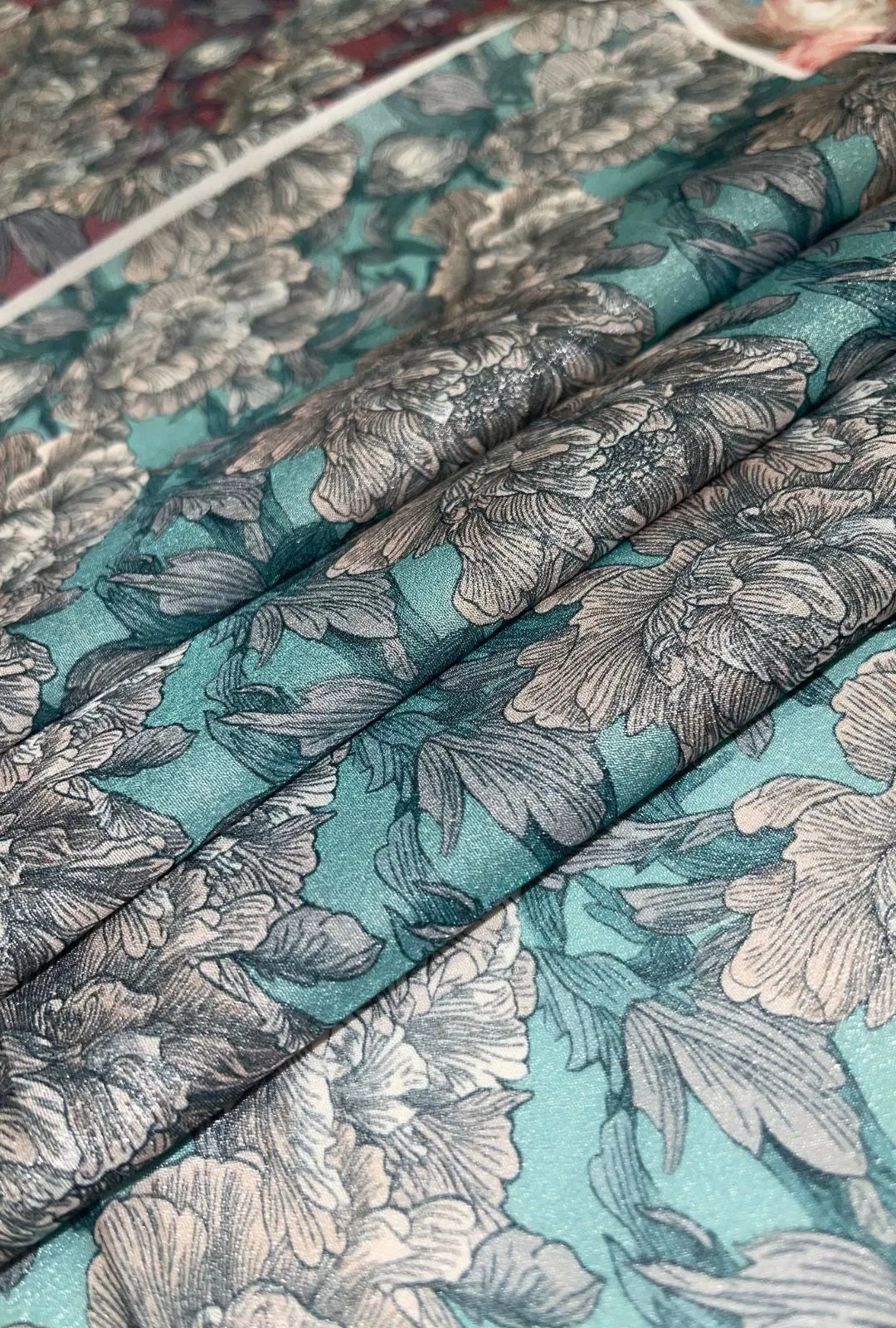 Smooth Finish Silk Crepe Fabric for Designer Kaftan Collection