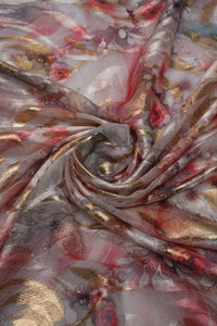 Smooth, rich texture with a lustrous foil finish fabric