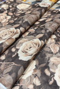 Snow Cotton Fabric with Vibrant Digital Print Designs