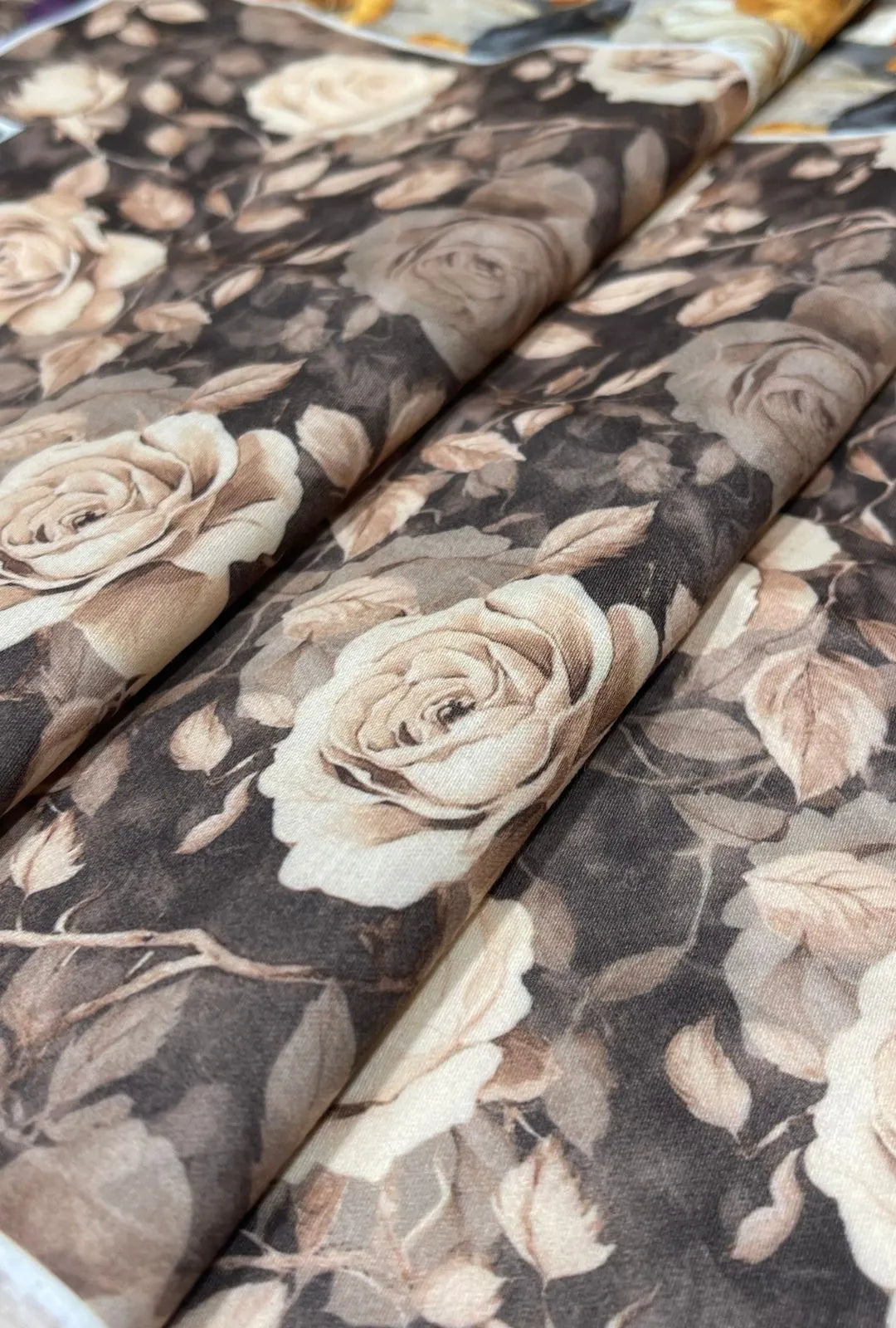 Snow Cotton Fabric with Vibrant Digital Print Designs