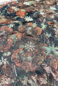 Snowflake Metallic Foil Embroidered NC Satin Premium Textile