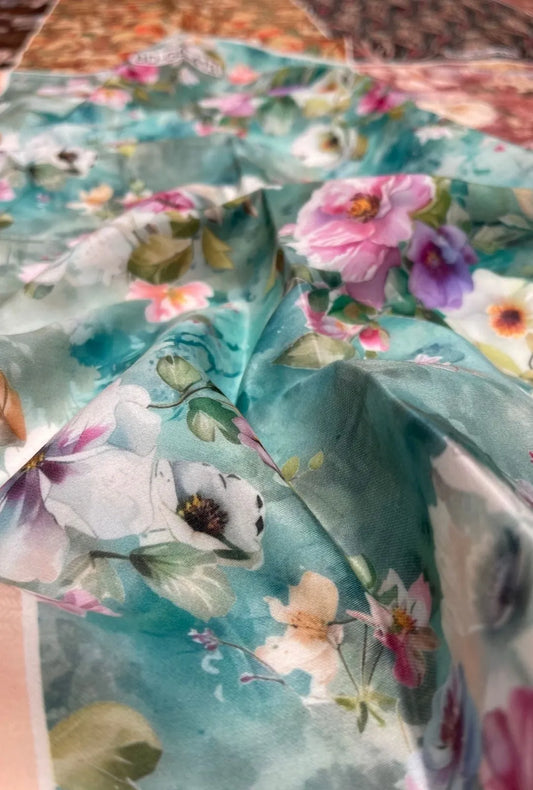 Soft and Breathable Digital Print Snow Cotton Fabric