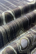 Sophisticated Abstract Patterned Woven Linen Jacquard Fabric