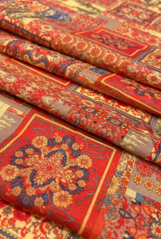 Splendid Arabesque Digital Print Linen Premium Abaya Material