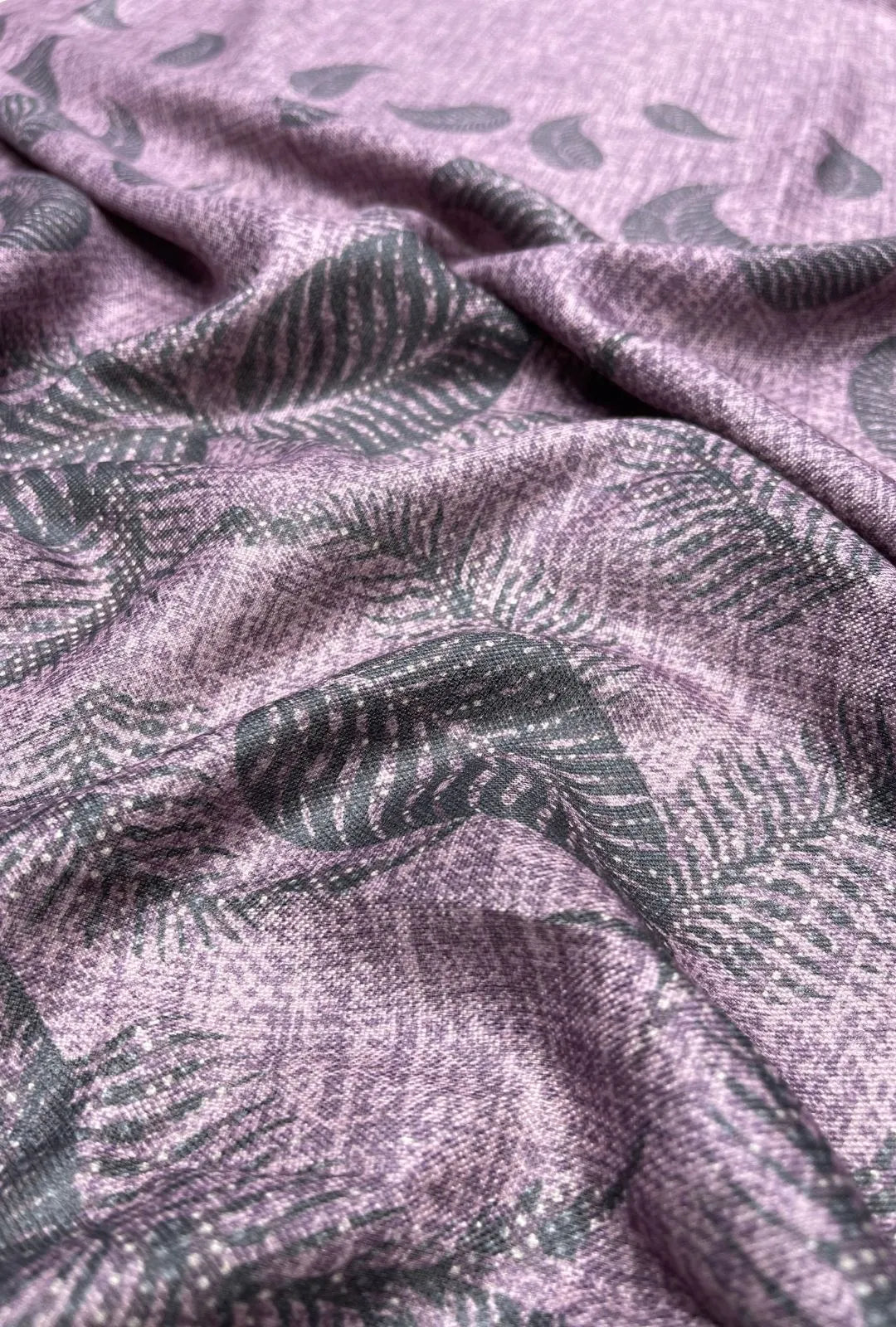 Splendid Feather Pattern Linen Premium Fashion Fabric Yardage