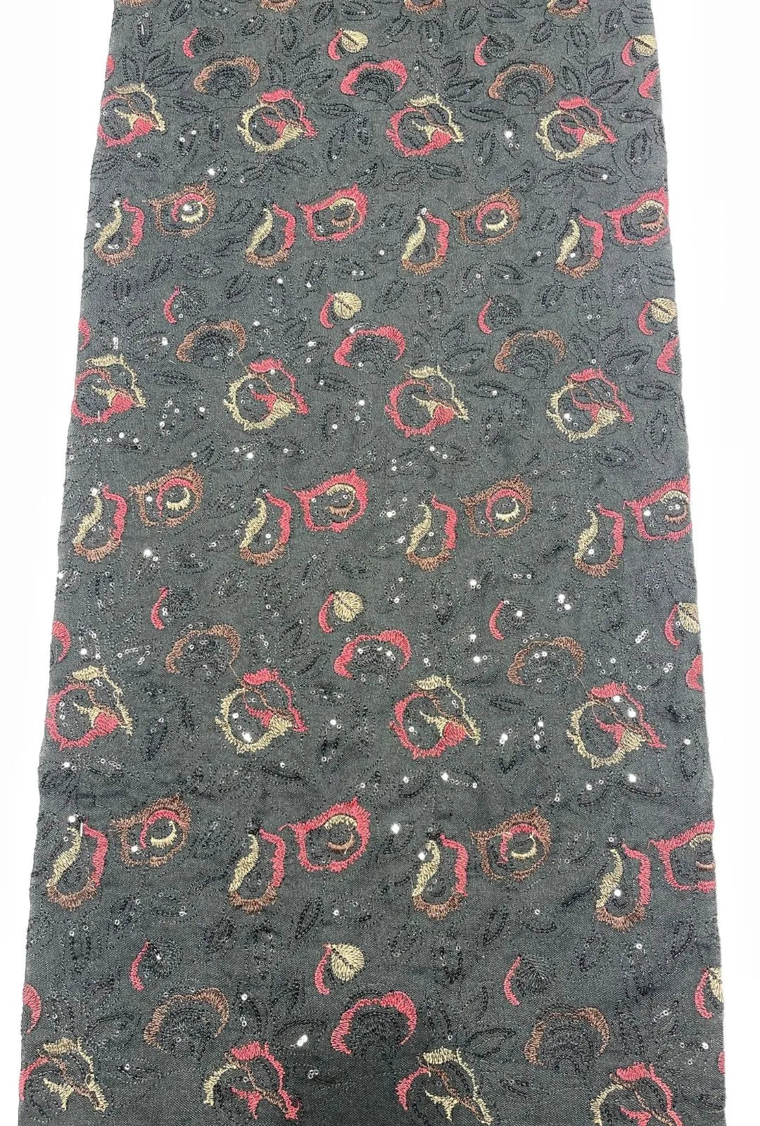 Splendid Floral Embroidered Linen Luxury Hashimi Dress Fabric