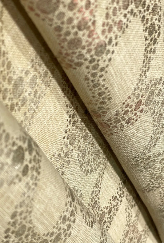 Splendid Linen Dyed With Multi Foil Textured Shimmer Fabric