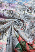 Splendid Pastel Panel Printed London Cotton Elite Gown Fabric