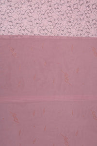 Onion Pink Neted Bordres Stole For Abaya