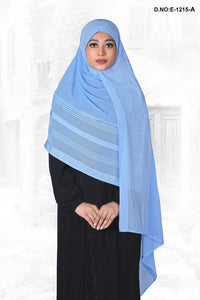 Plus Free Size Long Stone Hijab, khimar or prayer makhana