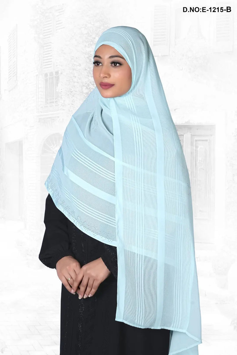 Plus Free Size Long Stone Hijab, khimar or prayer makhana